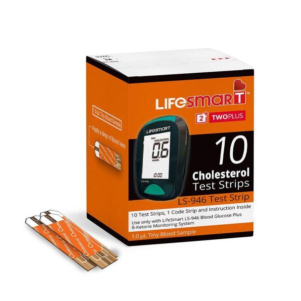 Cholesterol Test Strips - Lifesmart, to be used with the Lifesmart cholesterol meter
