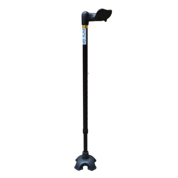 Ergonomic Quad Cane with Fisher Handle, comfortable walking stick