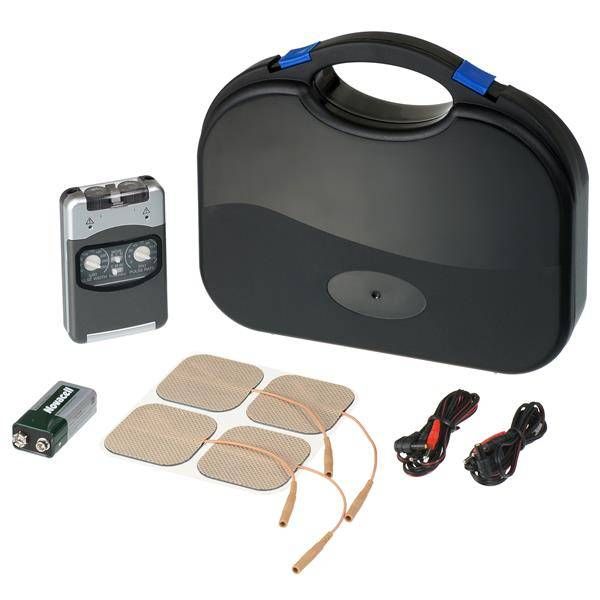 Pro Tens Unit - Metron, tens machine includes device, electrode pads, cables and carry case