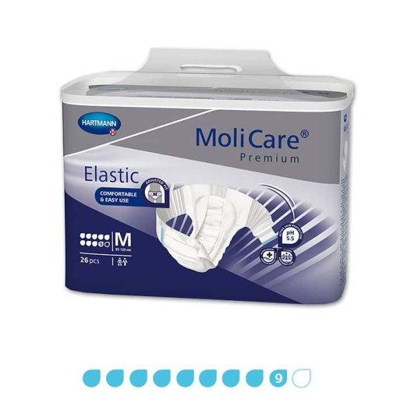 molicare premium elastic - 9 drops - quality incontinence product