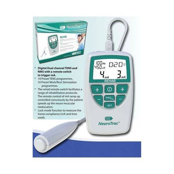 Neurotrac Rehab TENS and NMES, dual channel TENS device