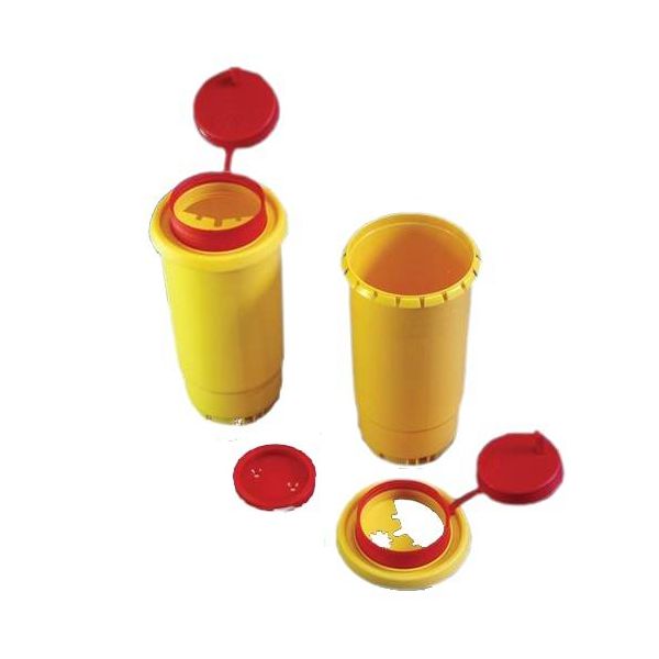Sharps Disposal Bin, 1/2 L container to dispose of contaminated waste