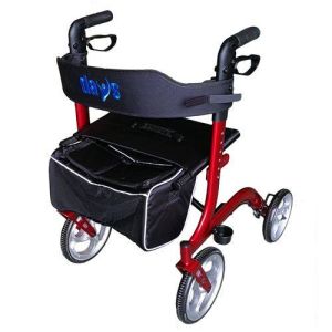 Superlite Deluxe Rollator - Days, Red , lightweight and folding walker