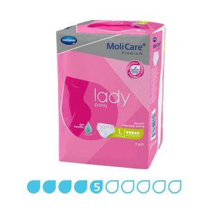 Molicare Premium Lady Pants 5 Drops Large carton 56 - highly effective incontinence underwear for light incontinence
