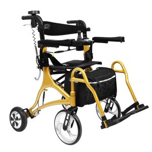Zubu, 2-in-1 electric wheelchair  & rollator, yellow