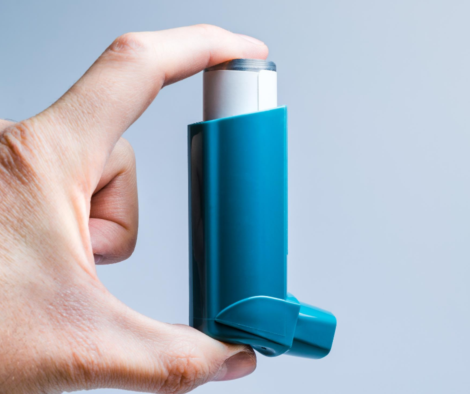 Inhaler, breathing treatment for asthma 