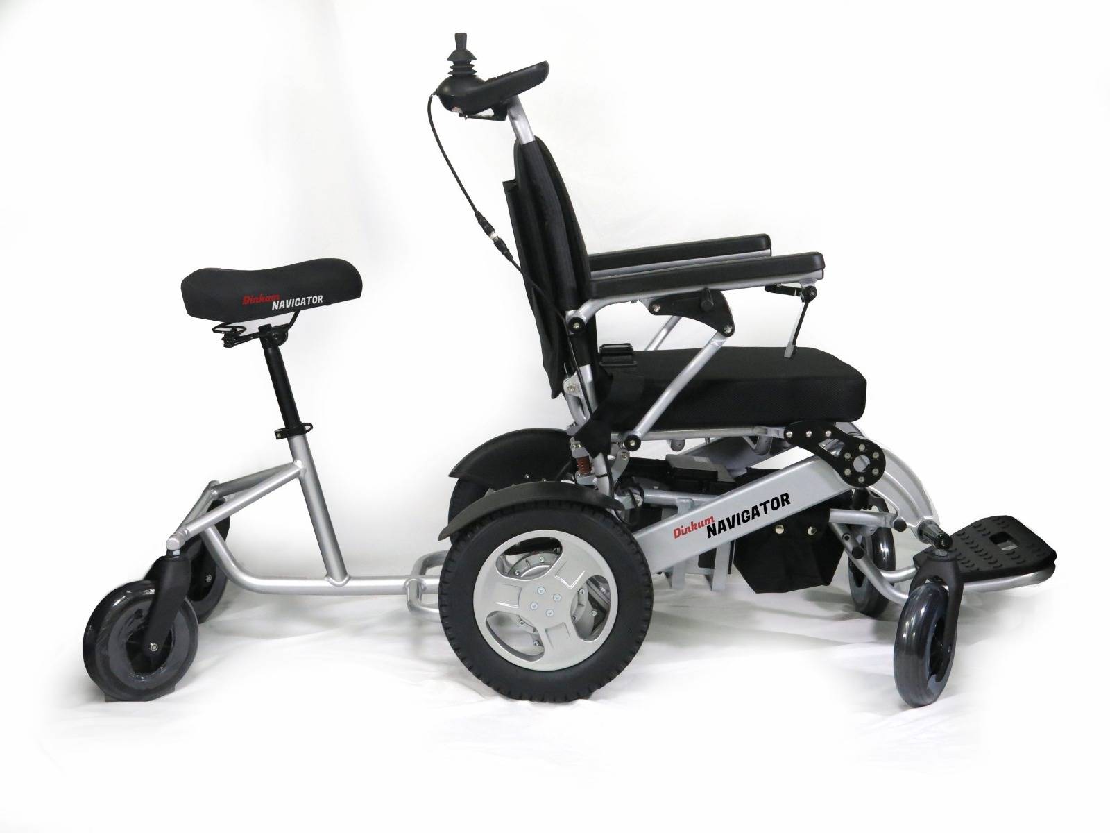 Navigator Power Wheelchair and T-100 passenger trailer