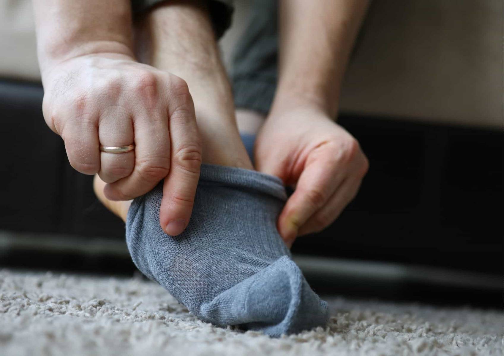 Putting on socks without a sock aid